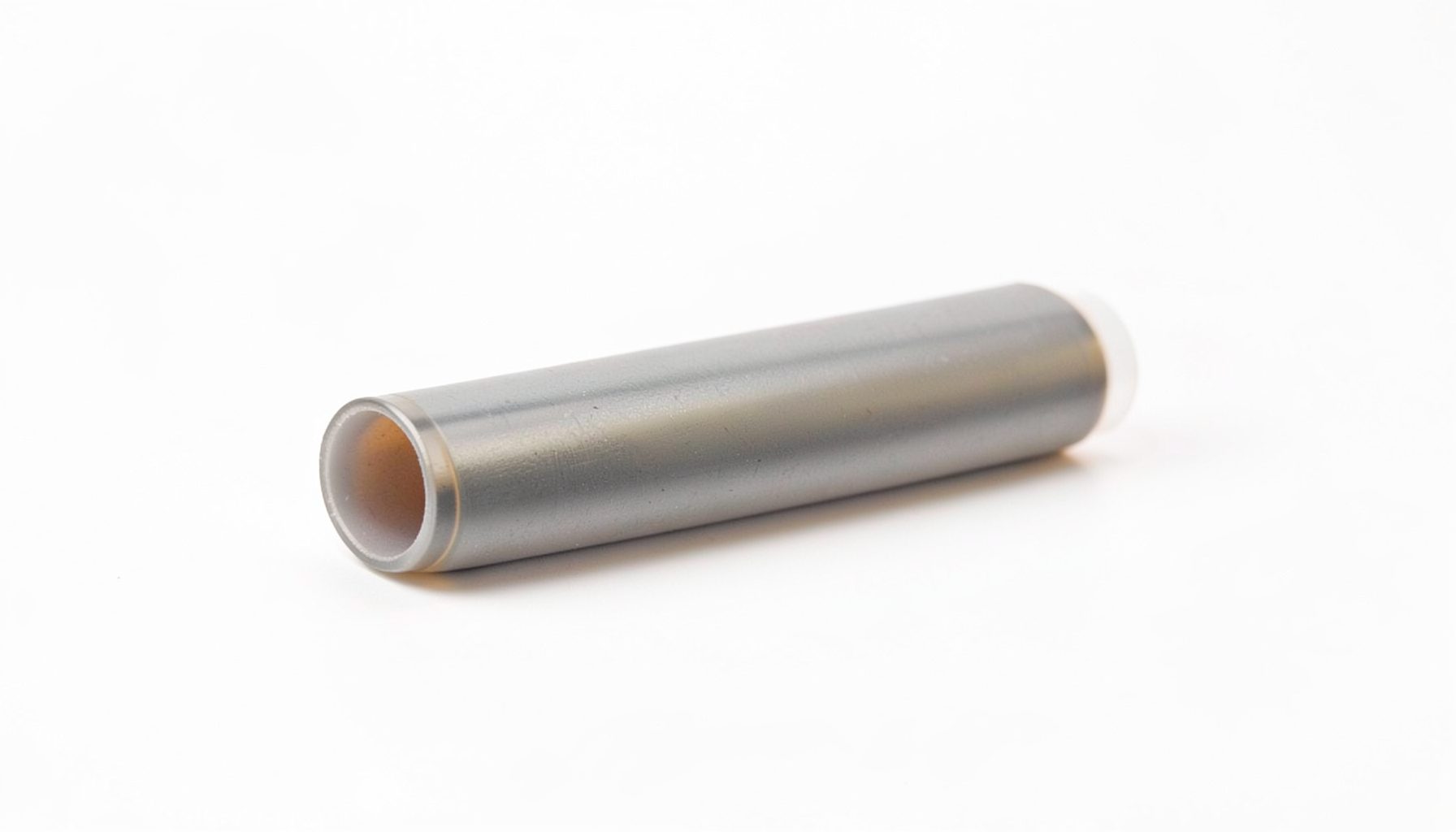 Product card showing a pre-roll tube against a clean white background with subtle amber accents